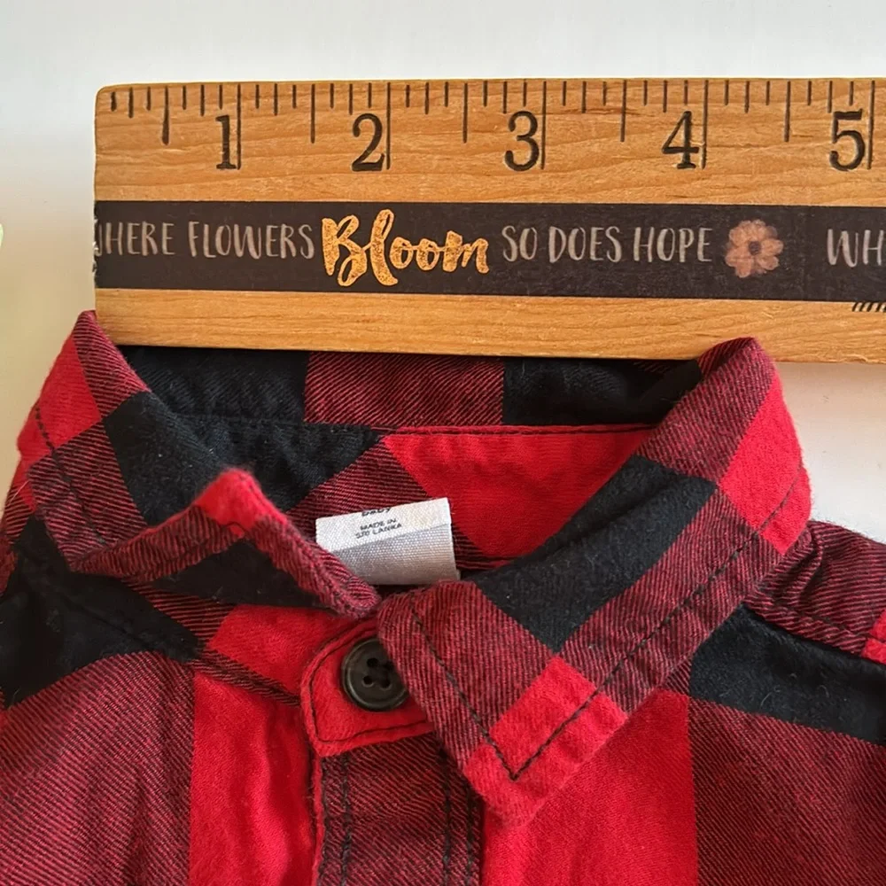 Red and Black Flannel Bodysuit 3-6M BABY GAP BUFFALO PLAID FLANNEL SHIRT